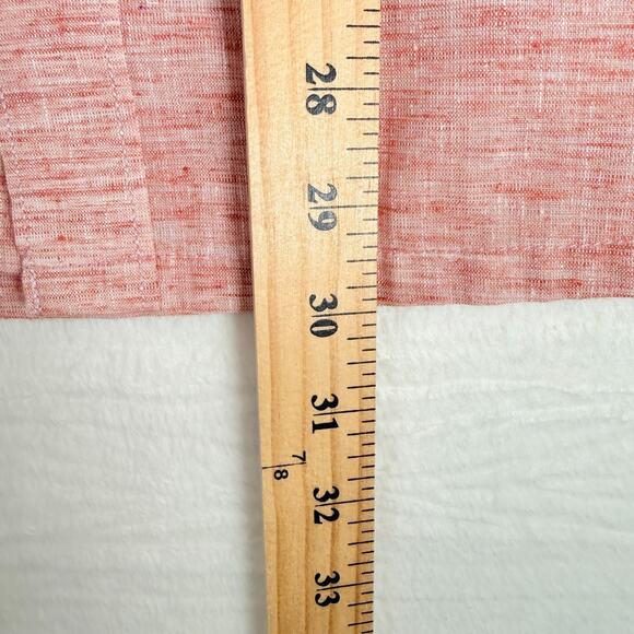 Linen Touch Mens Salmon Short Sleeve Button Down Costal Resort Wear Soft Boy XL - Picture 5 of 5